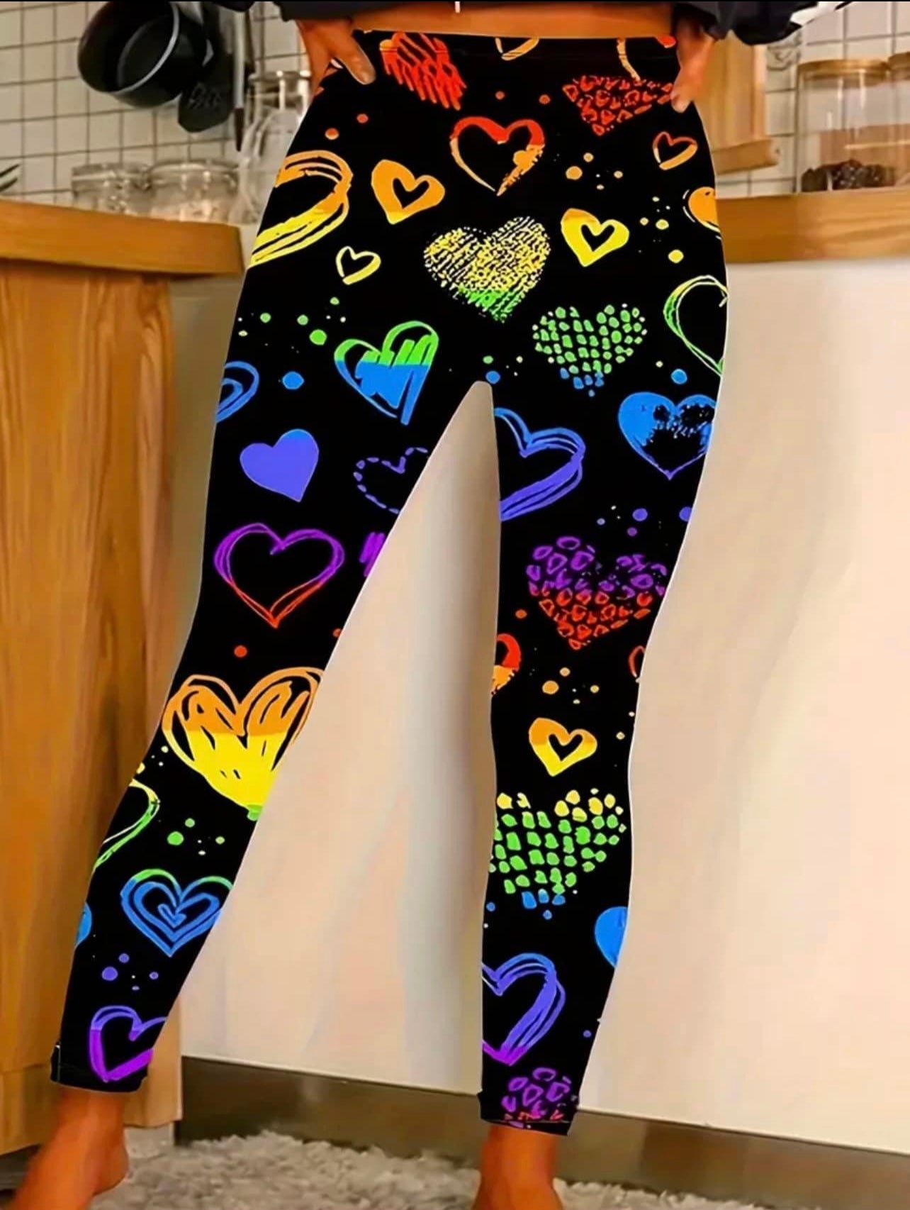 Colourful Heart Leggins